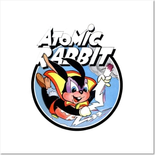 Atomic Rabbit Vintage Comic Style Posters and Art